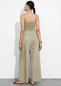 & Other Stories Jumpsuits | Sleeveless Cut-Out Jumpsuit Khaki