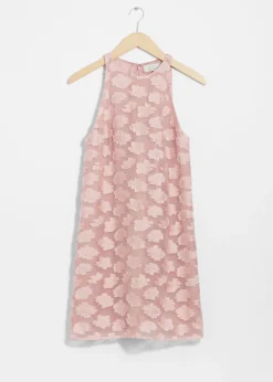 & Other Stories Dresses | Sleeveless Jacquard Mini Dress Pink