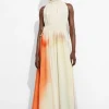 & Other Stories Dresses | Sleeveless Maxi Dress Cream/Orange/Lilac