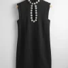 & Other Stories Dresses | Sleeveless Rhinestone Mini Dress Black