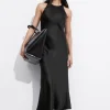 & Other Stories Dresses | Sleeveless Satin Midi Dress