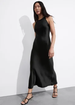 & Other Stories Dresses | Sleeveless Satin Midi Dress
