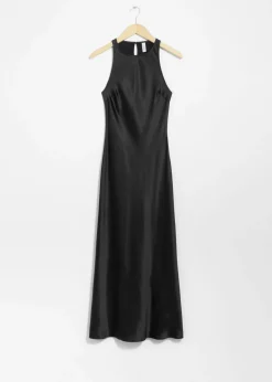 & Other Stories Dresses | Sleeveless Satin Midi Dress