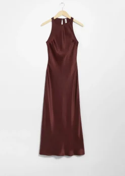 & Other Stories Dresses | Sleeveless Satin Midi Dress