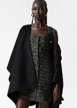 & Other Stories Dresses | Sleeveless Tweed Mini Dress Black Tweed