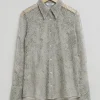 & Other Stories Blouses & Shirts | Slim-Fit Lace Shirt Grey Floral