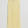 & Other Stories Pants | Slim-Fit Tweed Trousers Light Yellow