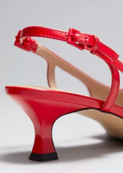 & Other Stories Heels | Slingback Leather Pumps