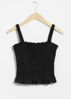 & Other Stories Tops | Smocked Peplum Top