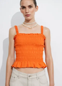 & Other Stories Tops | Smocked Peplum Top