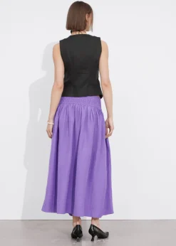 & Other Stories Skirts | Smock-Waist Midi Skirt