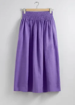& Other Stories Skirts | Smock-Waist Midi Skirt