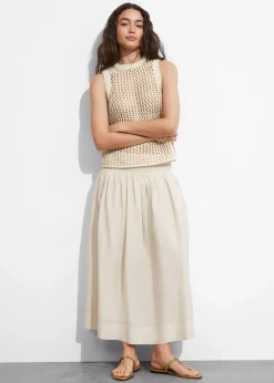 & Other Stories Skirts | Smock-Waist Midi Skirt