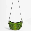 & Other Stories Shoulder Bags | Snake-Embossed Leather Shoulder Bag Green