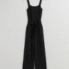 & Other Stories Jumpsuits | Pants | Square-Neck Jumpsuit Black