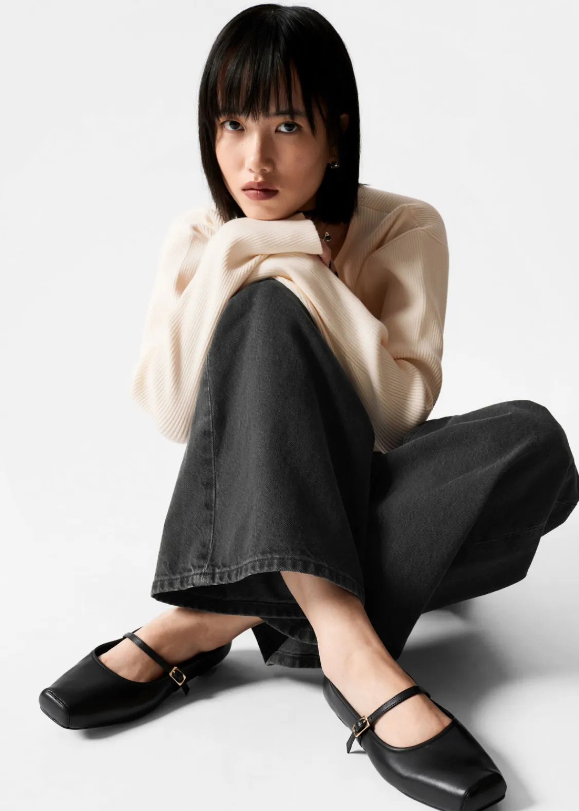 & Other Stories Loafers & Flats | Square-Toe Ballet Flats