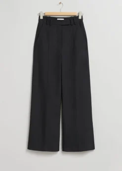 & Other Stories Pants | Straight Trousers Black