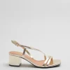& Other Stories Heels | Sandals | Strappy Block Heel Leather Sandals Gold