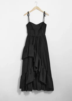 & Other Stories Dresses | Strappy Ruffled Midi Dress