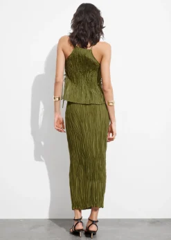 & Other Stories Sets & Suits | Tops | Strappy Silk Top Green