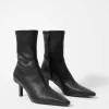 & Other Stories Boots | Stretch-Leather Ankle Boots Black Leather