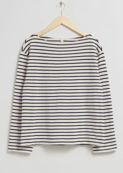 & Other Stories Tops | Striped Jersey Top