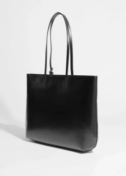 & Other Stories Totes | Structured Leather Tote Black