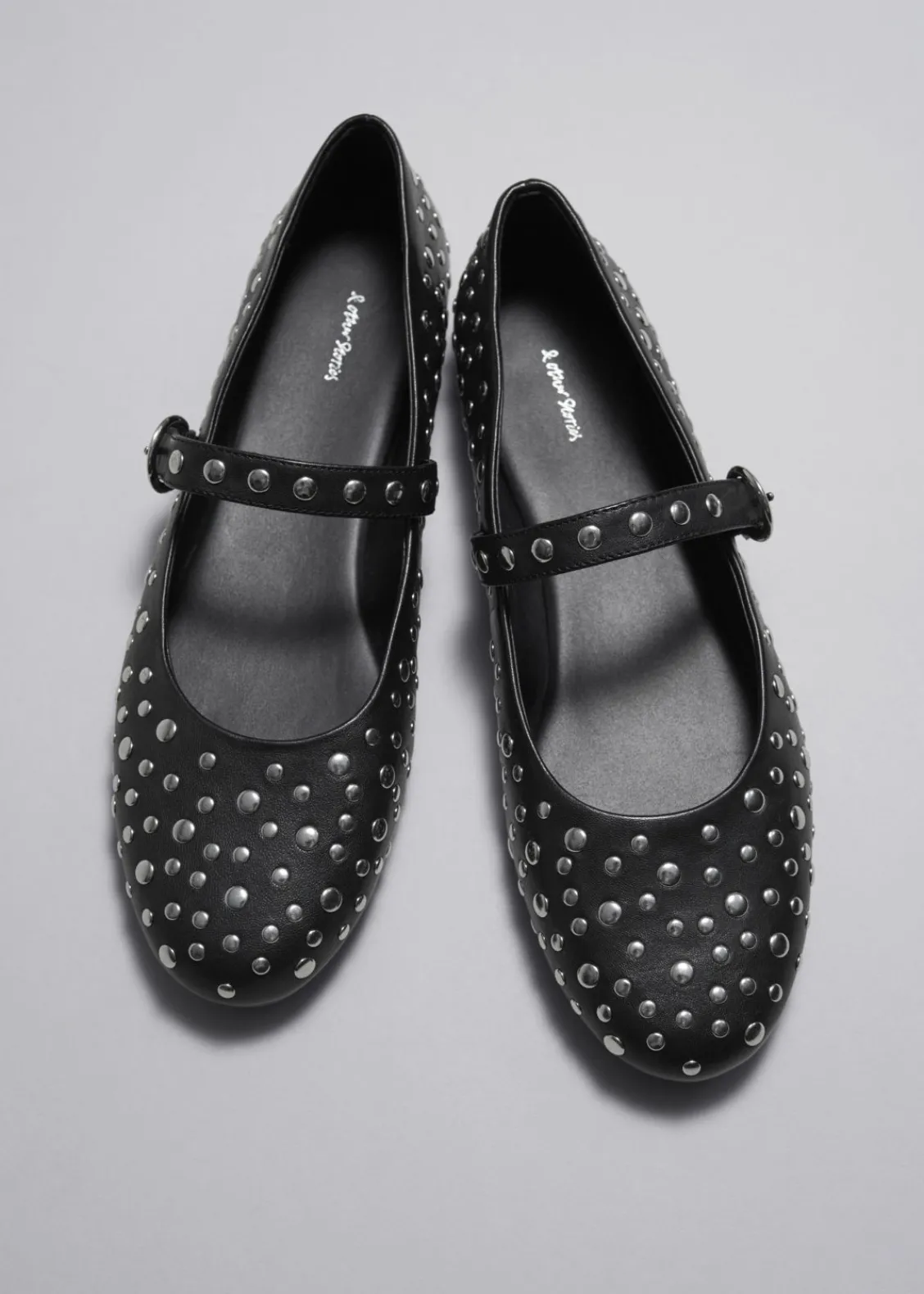 & Other Stories Loafers & Flats | Studded Leather Ballet Flats