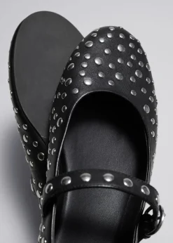 & Other Stories Loafers & Flats | Studded Leather Ballet Flats