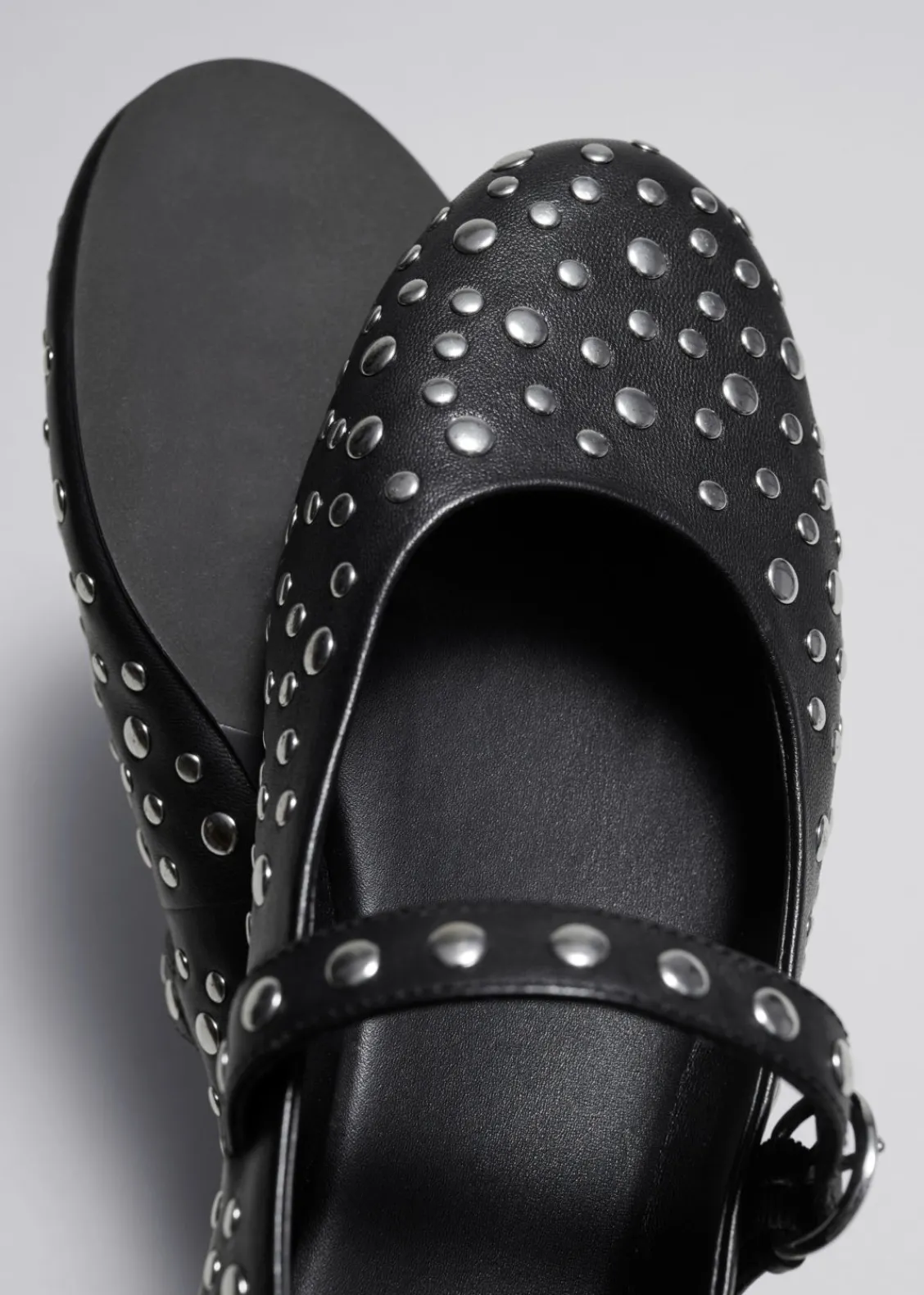 & Other Stories Loafers & Flats | Studded Leather Ballet Flats