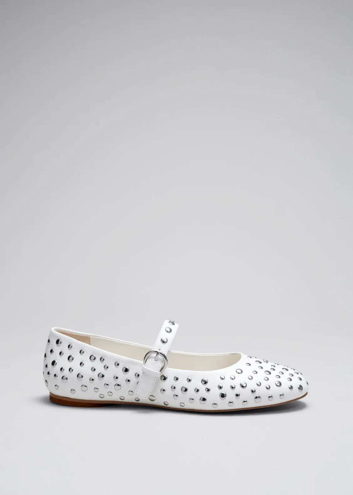 & Other Stories Loafers & Flats | Studded Leather Ballet Flats