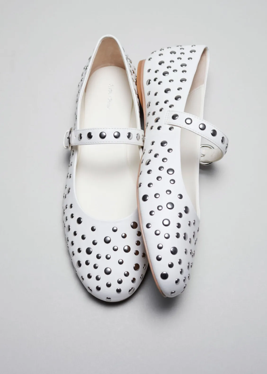 & Other Stories Loafers & Flats | Studded Leather Ballet Flats