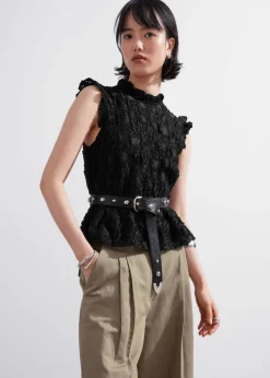 & Other Stories Belts | Studded Leather Belt Black