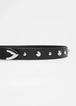 & Other Stories Belts | Studded Leather Belt Black