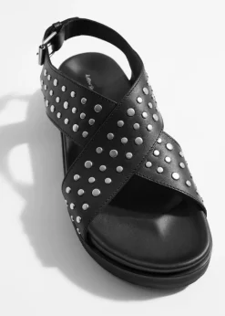 & Other Stories Sandals | Studded Leather Sandals Black