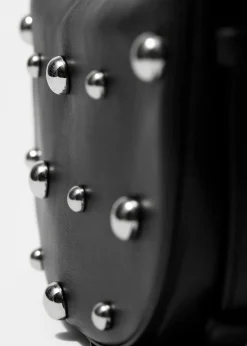 & Other Stories Shoulder Bags | Studded Leather Shoulder Bag Black