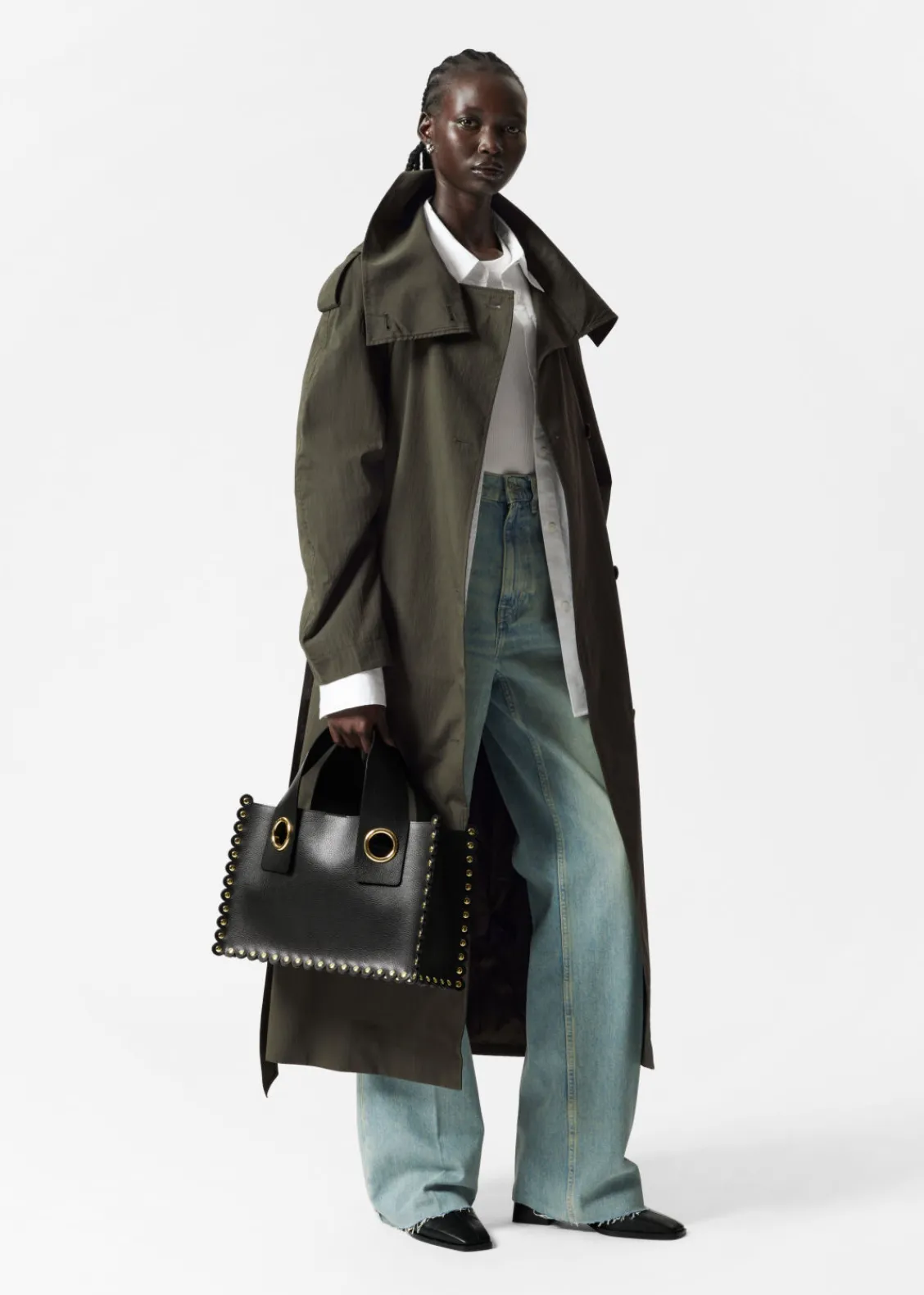 & Other Stories Totes | Studded Tote Bag Black