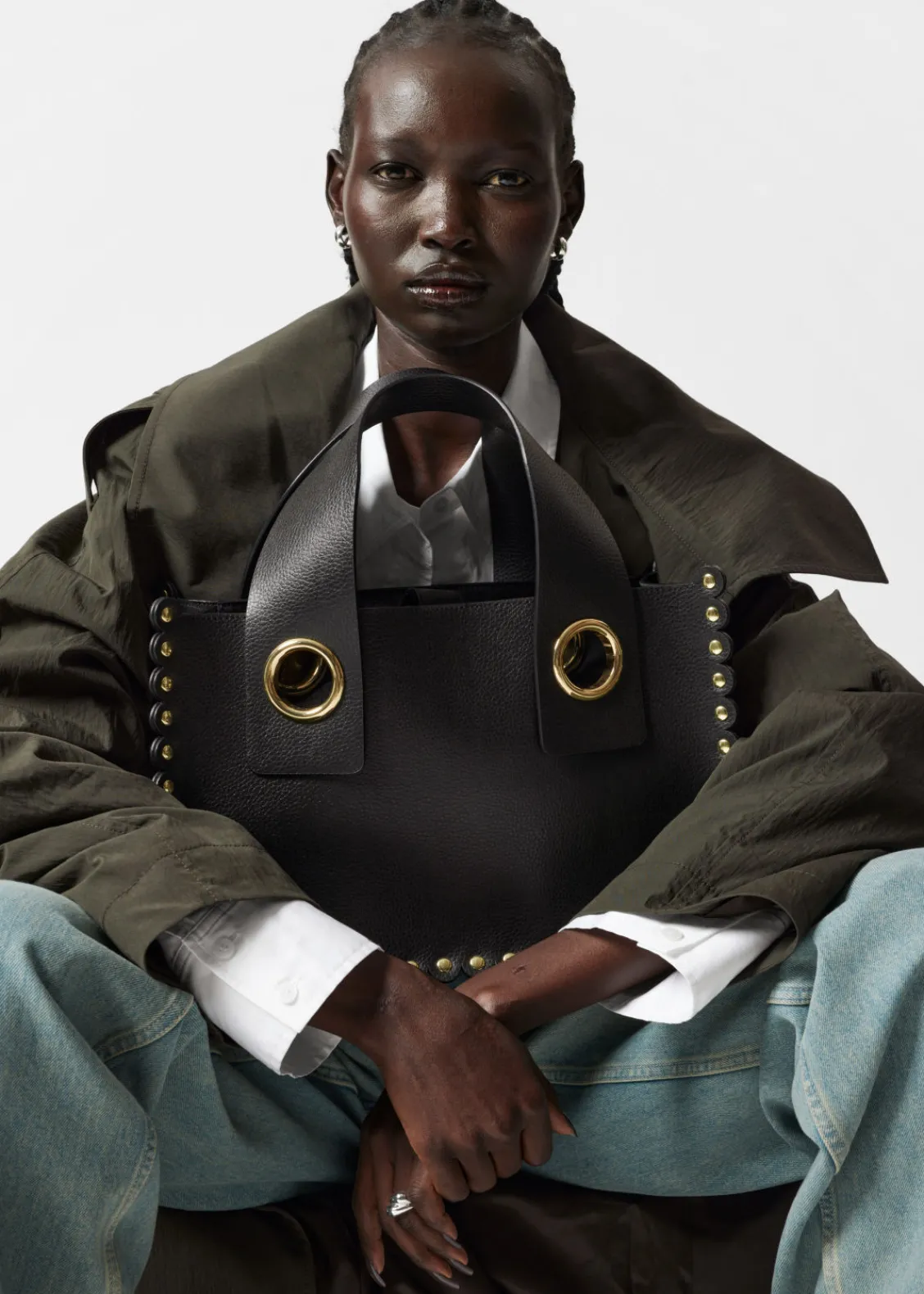 & Other Stories Totes | Studded Tote Bag Black