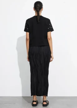 & Other Stories Tops | Studded T-Shirt Black
