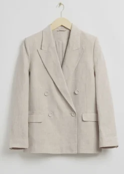 & Other Stories Blazers & Vests | Outerwear | Tailored Linen Blazer Light Beige