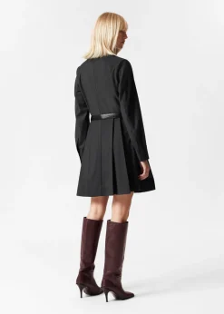 & Other Stories Dresses | Tailored Shirt Mini Dress Dark Grey