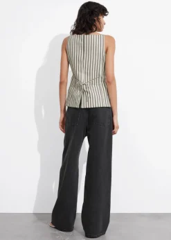 & Other Stories Sets & Suits | Blazers & Vests | Tailored Strappy Vest Beige Stripes