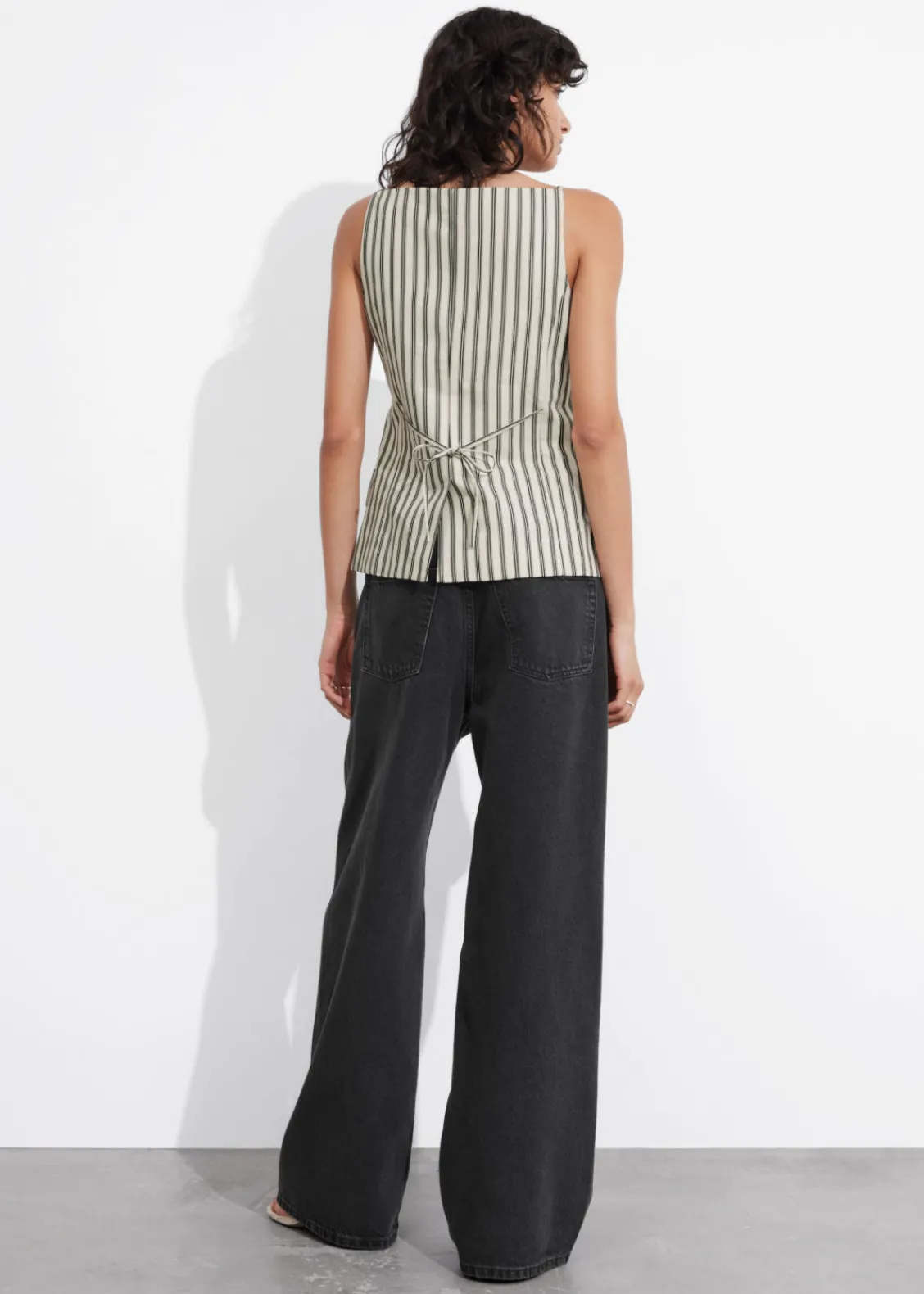 & Other Stories Sets & Suits | Blazers & Vests | Tailored Strappy Vest Beige Stripes