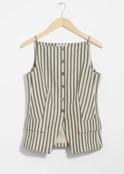 & Other Stories Sets & Suits | Blazers & Vests | Tailored Strappy Vest Beige Stripes