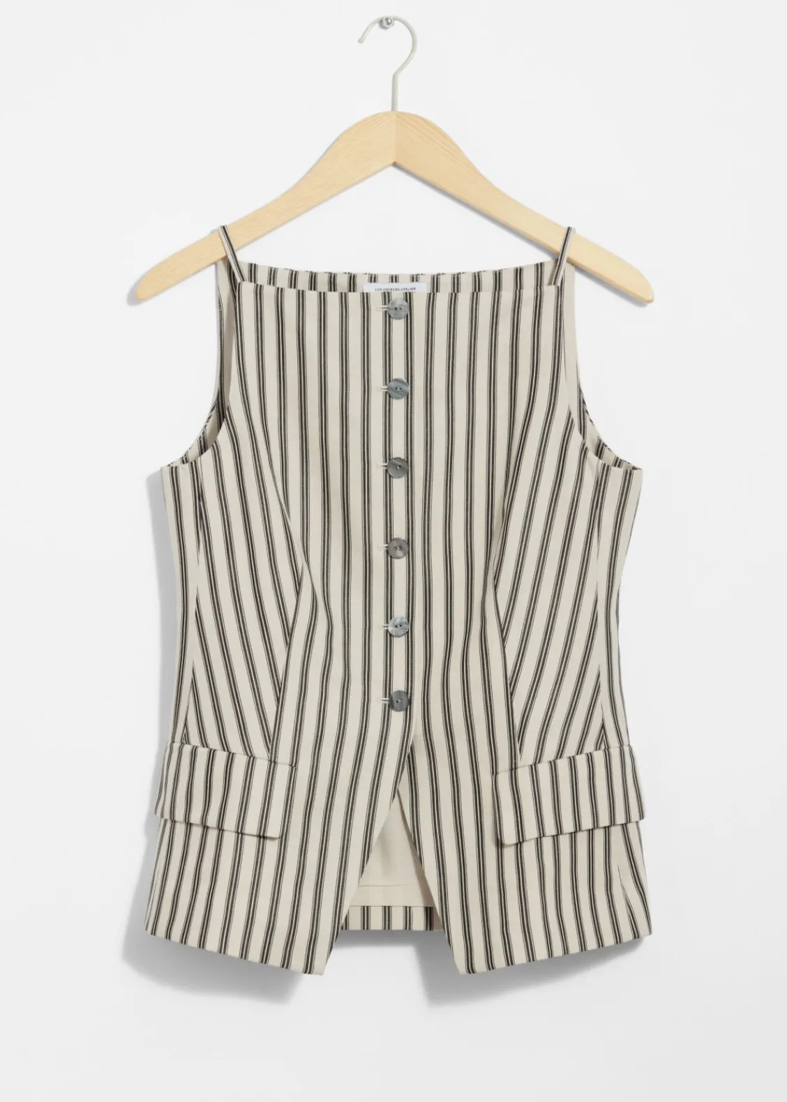 & Other Stories Sets & Suits | Blazers & Vests | Tailored Strappy Vest Beige Stripes