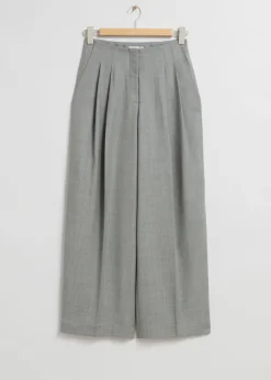 & Other Stories Sets & Suits | Pants | Tailored Trousers Light Grey Melange