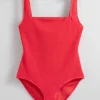 & Other Stories Swimwear | Textured Bow Tie Swimsuit