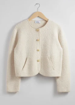 & Other Stories Sweaters & Knits | Textured Glitter Cardigan White