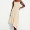 & Other Stories Dresses | Textured Strappy Midi Dress Cream