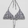 & Other Stories Swimwear | Textured Triangle Bikini Top Navy